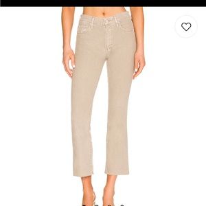 New with tags Mother jeans. The Insider Ankle Fray Chalk Oxford Tan